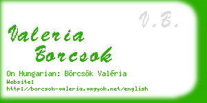 valeria borcsok business card